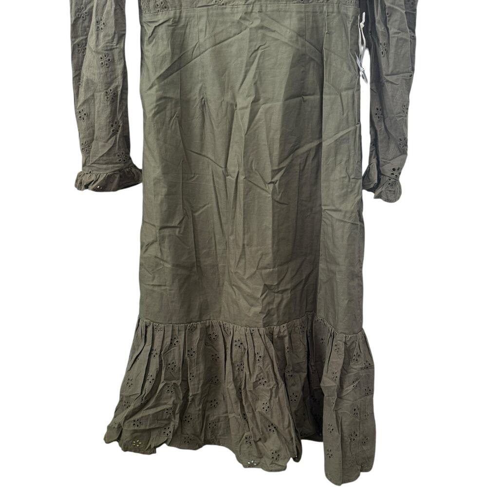 Tuckernuck HYACINTH HOUSE Regina Ruffle Midi Dress Olive Green Size S - Picture 11 of 14